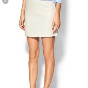 Townsen 100% real leather mini skirt - white Sz S